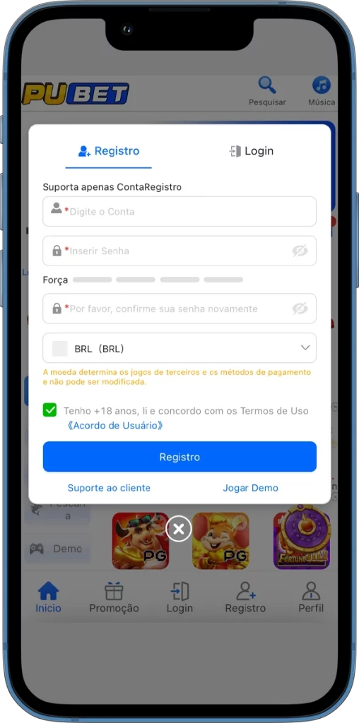 Bônus de cadastro grátis